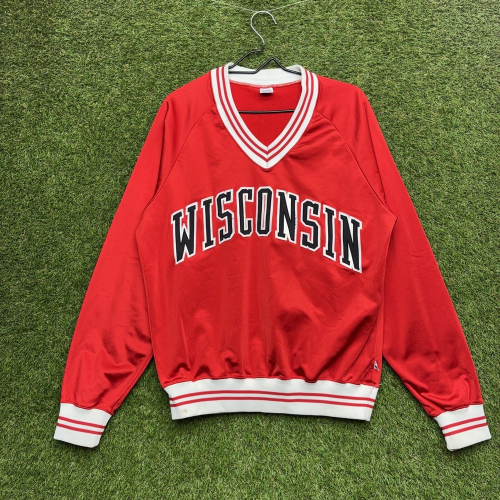 Wisconsin Badgers Russell Sweatshirt Mens Large NCAA Football Pullover Athletic